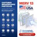 BNX TruFilter 16x20x1 MERV 13 (12-Pack) AC Furnace Air Filter - MADE IN USA - Electrostatic Pleated Air Conditioner HVAC AC Furnace Filters - Removes Pollen, Mold, Bacteria, Smoke
