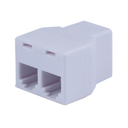 Power Gear Duplex In-Line Phone Cord Coupler, White 2 Pack