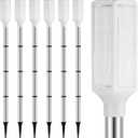 Macarrie 6 Pcs Solar Powered Driveway Markers Reflector Lights Landscape Driveway Reflectors on Poles for Snow Road Outdoor Yard(37 Inch,White)