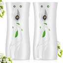 Threlaco 2 Pcs Automatic Air Spray Freshener Dispenser 6.2 oz ABS Plastic Fragrance Standing or Wall Mounted Battery Powered Spray Dispenser for Home Shopping Malls Hotels Offices Bedrooms(White)