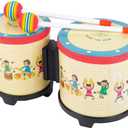 Bongo Drums for Kids 5"-6" Toddler Baby Toy Drum with 2 Colorful Drumsticks Rhythm Percussion Musical Instruments for Children, Boys, Girls,Birthday Gift