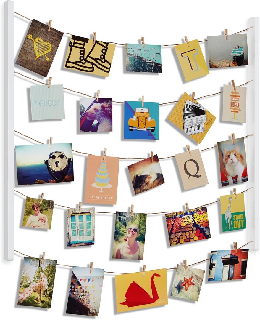 Umbra Hangit Photo Collage Fame - DIY Picture Hangers, Collage Picture Frames for Wall, 26x30, White