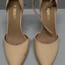 DREAM PAIRS Women's Oppointed-Lacey Pointed Toe Ankle Strap High Heel Stiletto Pumps Wedding Dress Shoes (8, Nude/Nubuck)