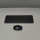 JOYACCESS Wireless Keyboard Mouse Combo, Ergonomic Wireless Keyboard with Adjustable Stand, Type-C Connector,and Waterproof Film Compatible with Win 7/8/10, MacBook Pro/Air, Laptop - Black