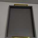 40cm x30cm Serving Trays with Handles, Grey Decorative Serving Tray, Ottoman Trays, Living Room, Bathroom, and Outdoors Decorative Trays (Charcoal) (Gray)