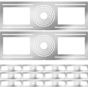 New Construction Mounting Plate, 2-3-3.75-4-5-6 Inch, LED Recessed Lighting Housing Plate for New Construction and Remodeling, 12PC Shallow Recessed Led Lighting Plate (Silver)