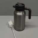 70 oz/2L Thermal Coffee Carafe - 18/8 Stainless Steel Carafes for Hot Liquids-Insulated Coffee Dispenser For Keeping Beverage Hot/Cold Coffee, Tea, Water, Drink Dispenser for Parties,Office,Home (Brushed Nickel)