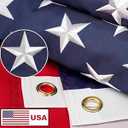 American Flags for Outside 4x6, Heavy Duty American Flag with Embroidered Stars, Thicken Nylon Material with Sewn Stripes Brass Grommets 4x6 Outdoor for USA High Wind All Weather