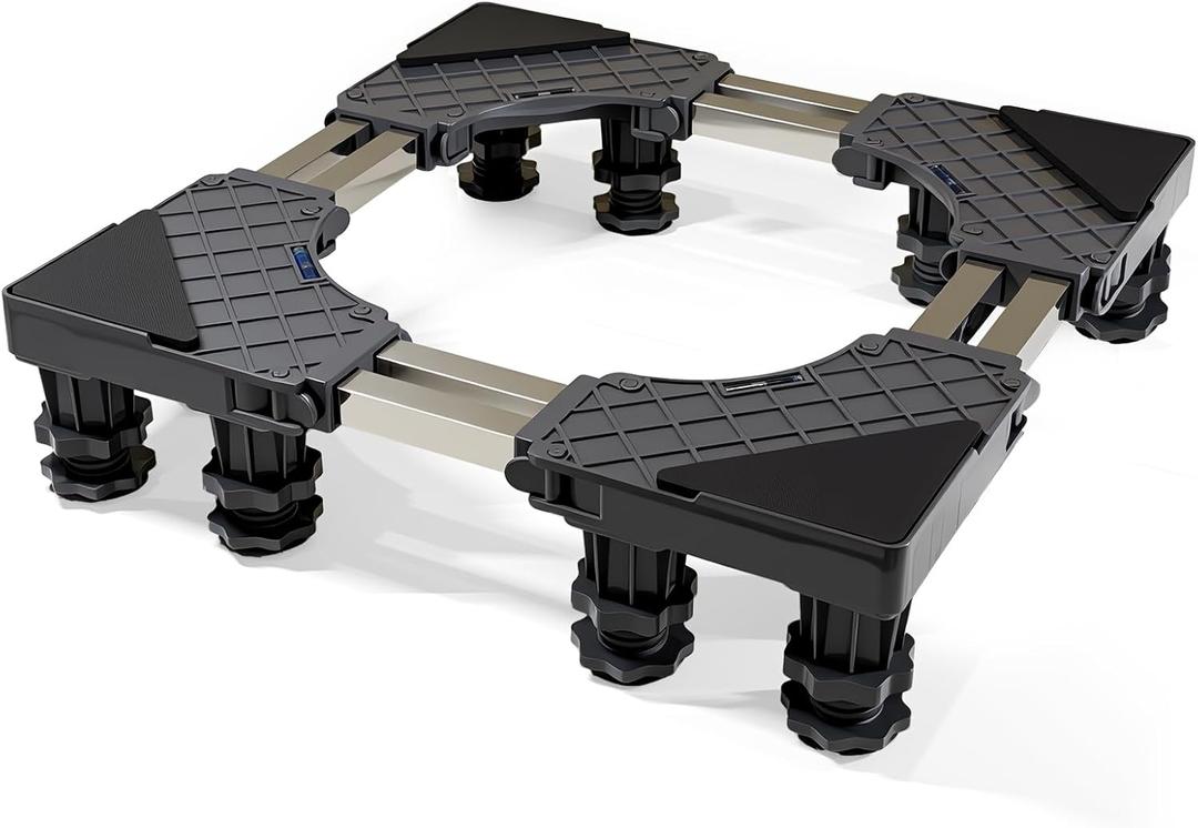 oiikain Adjustable Mini Fridge Stand with 8 Heavy-Duty Legs - 16-27 Inch Universal Base for Refrigerators, Washing Machines & Dryers