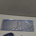 TopMate Wireless Keyboard and Mouse Ultra Slim Combo, 2.4G Silent Compact USB Mouse and Scissor Switch Keyboard Set with Cover, 2 AA and 2 AAA Batteries, for PC/Laptop/Windows/Mac - Blue Black