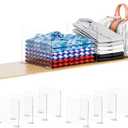 Yieach 8 Pack Acrylic Shelf Dividers for Closet Organization - Suitable for All Cupboard,Wood Shelves -Clear Closet Dividers for T Shirt,Towel,Bag,Purse Dividers,Handbag Organizer,Sweater Organizer