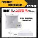 VIVIDA 4" x 4" Fence Post Caps, Pyramid PVC Vinyl Post Caps (Actual 4" x 4"), Waterproof Deck Top Cover for Vinyl Fence, Lamp, Deck, Mailbox, White, 12 Pack