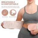 RANDY SUN Lower Back Brace for Women Office - Breathable Mesh Posture Corrector, Adjustable Straps for Custom Fit, Invisible Under Clothes, Pain-Free All Day Wear, Pink, L-XL