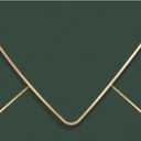 A7 Green Envelopes 50 Pack With Gold Border Christmas Envelopes 5 x 7 - V flap, Quick Self Seal, For 5x7 Cards| Perfect for Weddings, Invitations, Photos, Graduation, Baby Shower (Green)
