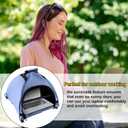 Laptop Tent, Sun Shade Waterproof Fabric Laptop Protective Hood for Computer Working Outside Accessories Part Glare Shield & Heat Reflective Awning Convertible Tote for Outdoor (Blue)