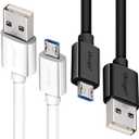 CellCandy Extended Length Charge and Sync Cable 8pin to USB C Micro USB