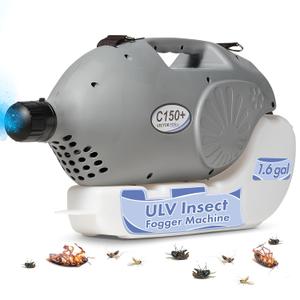 C150+ 110V Electric ULV Fogging Mosquito, Bug Insect Fogger Machine- Outdoor Yard Sprayer for Mosquitoes and Disinfectants-Mist Foggers for Mold, Insecticide (with Free Shoulder Strap)- 6L