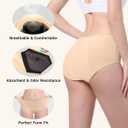 Carer Incontinence Underwear for Women Washable 3PACK Leakproof Underwear 150ml Super Absorbent Leak Proof Underwear for Women Bladder Leakage Protective Panties, Beige, X-Large