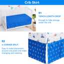 Viviland 3 Pieces Baby Bedding Set for Boy Girls, Baby Bedding Set for Newborn, Infant & Toddler - Robot
