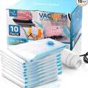 10 Pack XXL Jumbo Vacuum Storage Bags with Electric Air Pump, Space Saver Bags,Compression for Comforters and Blankets,Duvets,Pillows,Travel(47.2x35 in)