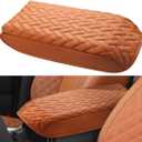Center Console Cover Fit for Kia Sorento (MQ4) 2021 2022 2023 2024 2025 Armrest Cover Center Console Pad PU Leather Armrest Seat Box Cover Protector Sorento Accessories Anti-Scratch Orange