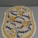 vctops Oval Bathroom Rugs Floral Print Soft Absorbent Microfiber Bath Rugs Non Slip Quick Dry Bath Mats for Bathroom Floor, Tub and Shower, Home Decor Accessories (Oval Floral B, 16"x24")