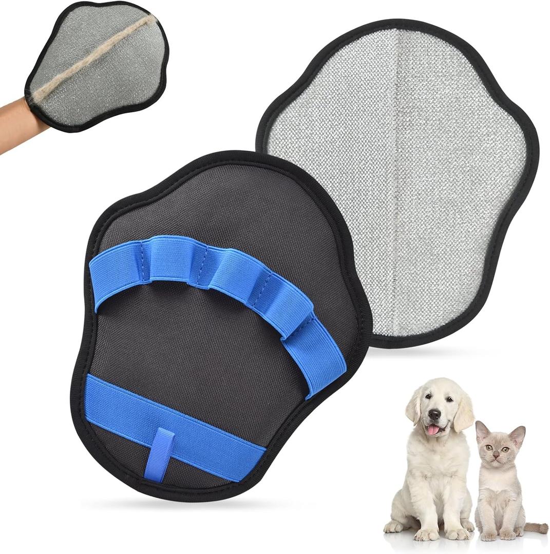 AstraLoom Pet Hair Removal Gloves for Dogs & Cats, 2026 Newly Upgraded Five-Finger Reusable Electrostatic Pet Hair Glove, Pet Hair Remover Tool for Sofa, Bed,Carpet, Clothing and Car Seat (2)