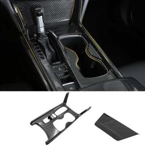 Center Console Gear Shift Frame Panel Water Cup Holder Decoration Cover Trim for Honda Accord 10th Gen 2018 2019 2020 2021 2022 Accessories ABS Carbon Fiber Interior Stickers