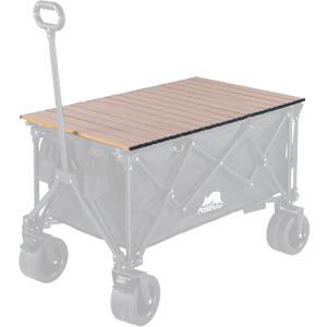Folding Camping Wagon Table Accessory | 200LB Capacity, Universal Fit for 40"-50" Utility Carts | Instant Setup Portable Camp Table for Outdoor Picnics & Tailgating