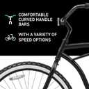 sixthreezero Around The Block Men's Beach Cruiser Bike, Hybrid Bicycle with Rear Rack, Multiple Speed and Color Options, 26 Inch / 7-speed
