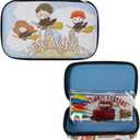 Innovative Designs Harry Potter Hogwarts Pencil Case Set with Stickers and Gel Pens for Kids, Molded with Zip Closure