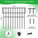 39.5ft(L) X 13in(H) Animal Barrier Fence, 28 Panels No Dig Fence for Dogs, 1.52IN Gap Anti Digging Dog Barrier, Rustproof Metal Garden Edging Border Defense for Outdoor, Yard, Lawn