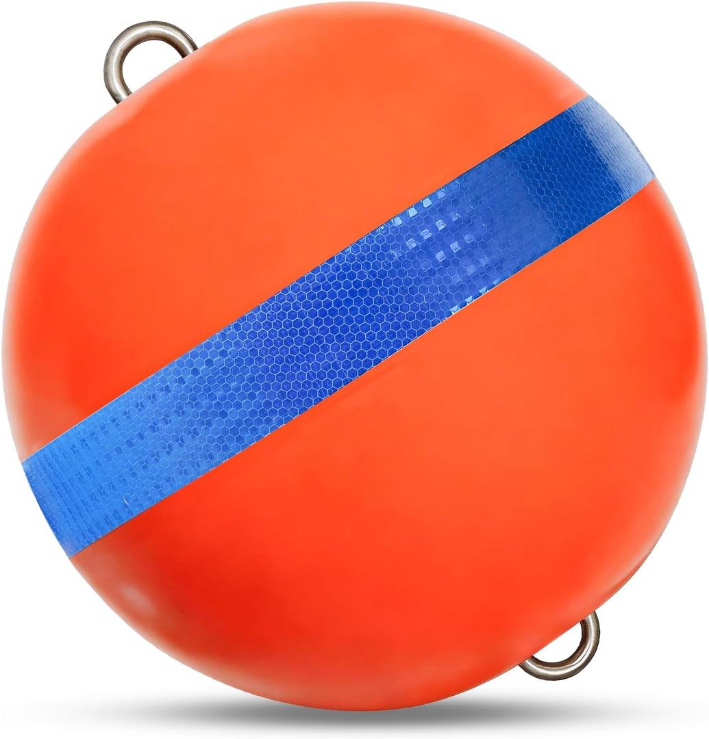 Mooring Buoy Boat Mooring Ball Float 12/15/18 Inch Illuminated Buoy, 18inch-Orange