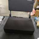 HUTMANG Chair - Stadium Seat with Back Support, Padded Foam Backs, 330LBS Weight Support, Portable, Foldable, Black