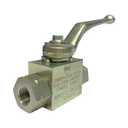 German Carbon Steel High Pressure Ball Valve, 1/4 NPT Female Threaded, up to 7000 PSI (500 Bar), BKH Type Hydraulic Flow Control Valve, 2 Port Shut-Off Valve