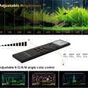 GLOWRIUM LED Aquarium Light with Remote, Full Spectrum Fish Tank Light with Auto Timer, IP67 Waterproof Freshwater Planted Tank Light, Dimmable RGB+W+Moon LEDs with High Performance (36W 48-53inch)