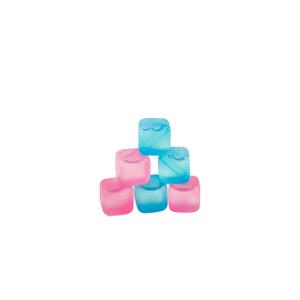 Chill Ice: Plastic Ice Cubes 12 ct. (6 Blue + 5 Pink)