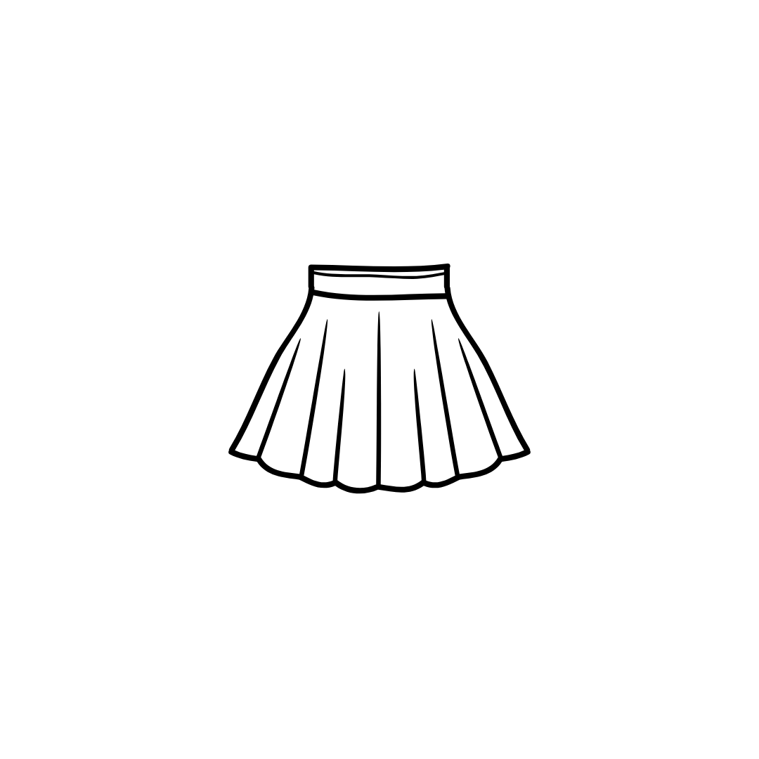 Belle Pique Skirt Black 2XL