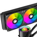 Jungle Leopard TK1 240 AIO ARGB CPU Cooler,Infinite Mirror Water Cooling Design,260W TDP Liquid CPU Cooler for AMD: FM2/FM2+/AM3+/AM4/AM5，Intel LGA115X/1200/1700/1366/2011/2066（240 White）