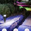 5W RGBW Low Voltage Landscape Pathway Lights with Connectors 12V Outdoor Color Changing Landscape Lighting LED Bollard Path Lights Wired Waterproof Walkway Light for Garden Yard (8Pack)