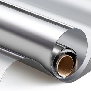 HooTown Window Tint for Home One Way Window Film Daytime Privacy Mirror Film Static Non-Adhesive Window Tint Film Heat Control Anti UV One Way Privacy Window Film for Home (Silver, 17.7 in x 6.5 ft)