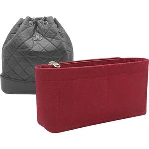 Lckaey Felt Purse Organizer Insert for backpack insert organizer 2074claret-S (8.6*3.5*4.7in)