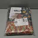 WILLSUN Washable Area Rugs, 3x5 Non-Slip Boho Large Area Rugs for Living Room, Bedroom, Machine Washable Vintage Rug, Indoor Floral Print Carpet for Home Decor, Kid & Pet Friendly Mat (Brick Red)