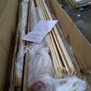 Merax Queen Size Bamboo Platform Bed, Mid-Century Modern Bed Frame with Tall Headboard, Solid Sustainable Bedframe Queen-Size, Wood Slat Support, No Box Spring Needed, Easy Assembly, Natural