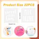 2 x 22pcs Baby Shower Stencils for Painting on Fabric, Onesies, Bib, Bodysuit, Bag, Shirt, Shoes