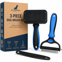 3 Piece Dog Brush Set