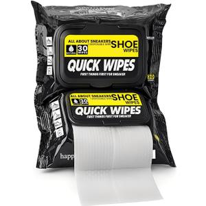 Shoe wipes Pack of 2 Total 60 Pcs Sneakers Cleaning Quick Wipes Removing Dirt and Stains with Disposable Shoe Wipe