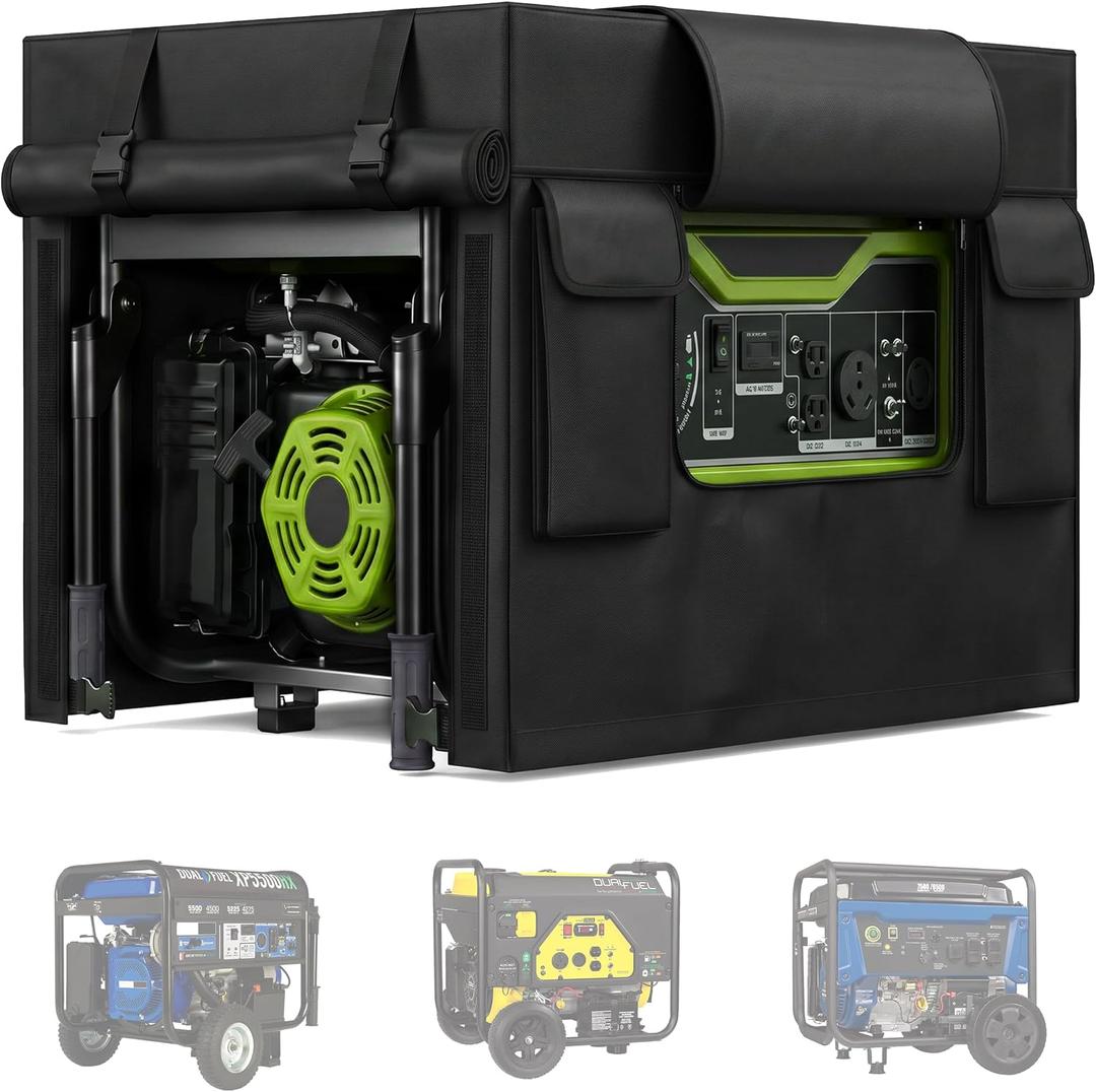 900D Heavy-Duty Waterproof Generator Cover.All-weather Protection. | 30L 30W 27L.Suitable for 6,00013,000-watt Generators.Can be used while the Generator is Running to Protect it. Black.