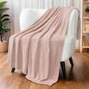 PAVILIA Super Soft Throw Blanket for Couch, Fluffy Cozy Lightweight Taupe Blanket, Fuzzy Warm Knit Blanket for Bed Sofa, Tan, 50x60