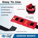 The Cuff Original Adjustable Ankle and Wrist Weight for Yoga, Dance, Running, Cardio, Aerobics, Toning, and Physical Therapy. 2.5lb